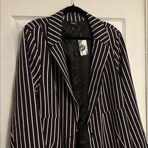 Torrid Purple pinstriped longline boyfriend blazer-NWT